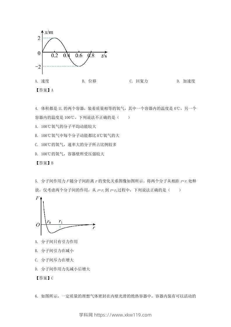 图片[2]-2020-2021年北京市昌平区高二物理下学期期末试题及答案(Word版)-知途学科网